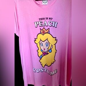 Nintendo This Is My Peach Costume T-Shirt      Size 3XL    25” Chest 30” Length